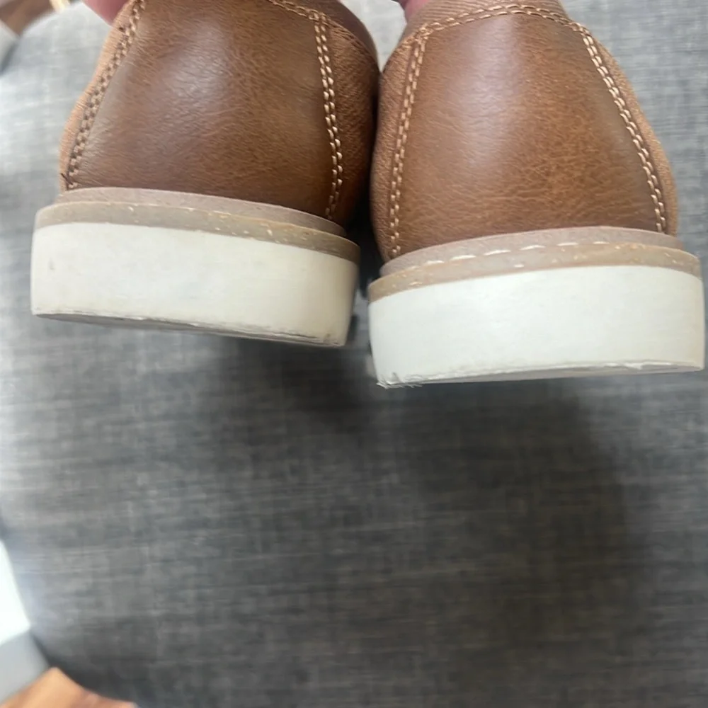 Goodfellow & Co Fitz Casual Dress Lace Up Shoes Sz 9 Brown Faux Suede Texture